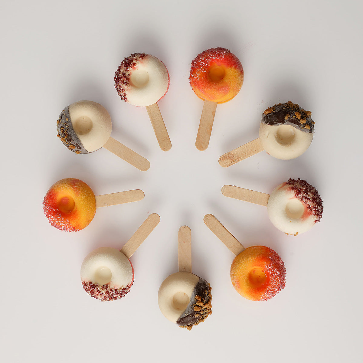 דונאטס על מקל שוקולד וניל 