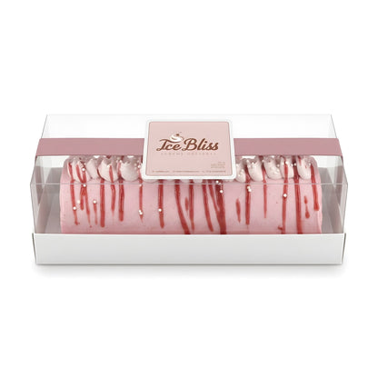 Strawberry and Vanilla Ice Cream Log