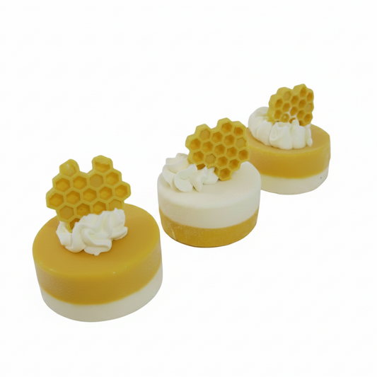 Honeycomb Ice Cream - Pure White Studio Background