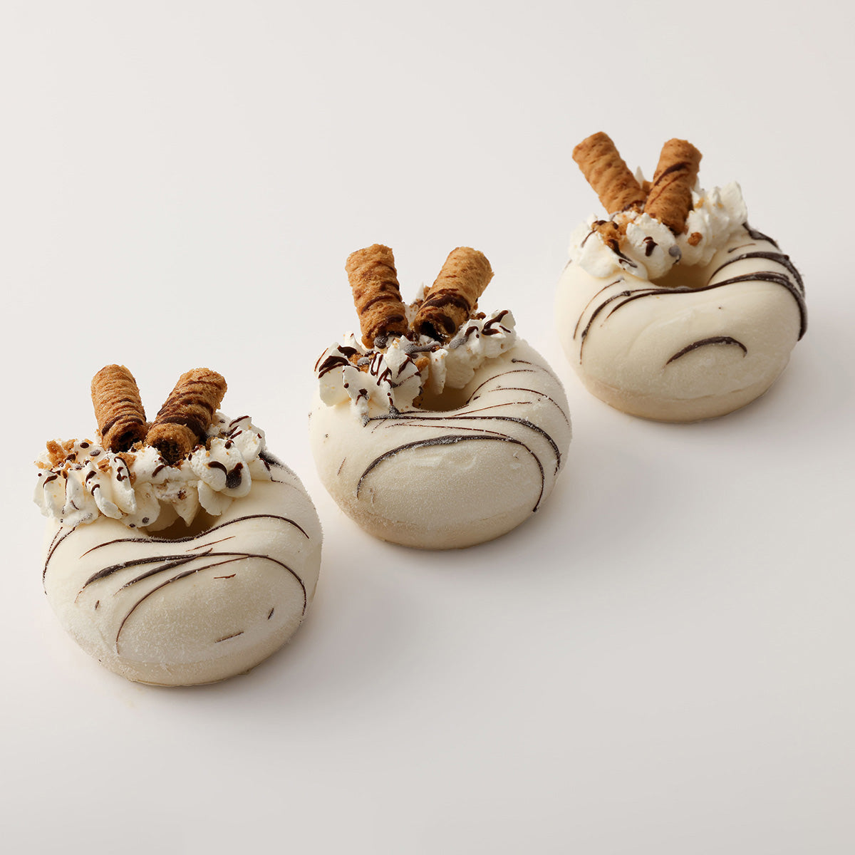 Nougat and Vanilla Donut With Cream